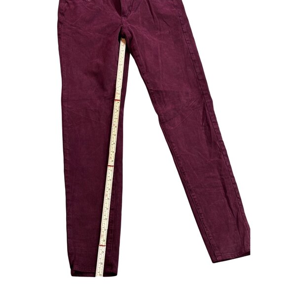 American Eagle Outfitters Womens Super Stretch Hi-Rise Jegging Size 4 Burgundy - Picture 10 of 14